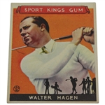 1933 Walter Hagen Sport Kings Gum Golf Card