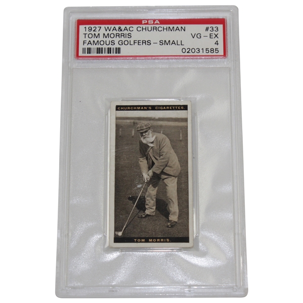 1927 Tom Morris WA&AC Churchman #33 Card PSA Slabbed/Graded VG-EX 4