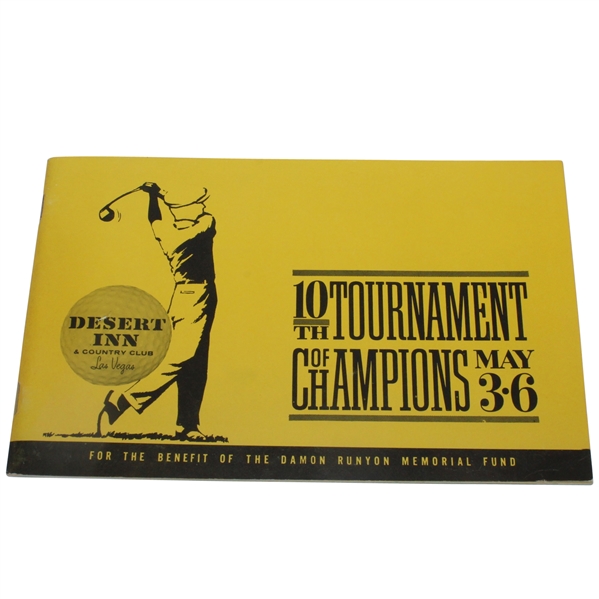 1962 Tournament of Champions Program - Arnold Palmer Win