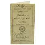 Walter Hagen Twice Signed 1929 Pasadena Municipal GC Scorecard with Permit & Pairing Card JSA ALOA