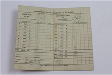 Walter Hagen Twice Signed 1929 Pasadena Municipal GC Scorecard with Permit & Pairing Card JSA ALOA