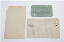 Walter Hagen Twice Signed 1929 Pasadena Municipal GC Scorecard with Permit & Pairing Card JSA ALOA