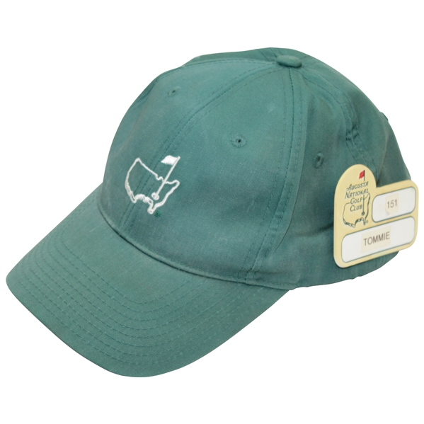 Augusta National Golf Club Green Caddy Hat with Course Caddy Badge #151