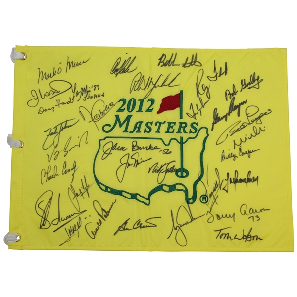 Champs Masters Flag Signed by Tiger, Jack, Arnie, & others - Signed by 31! JSA ALOA