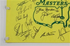 Champs Masters Flag Signed by Tiger, Jack, Arnie, & others - Signed by 31! JSA ALOA
