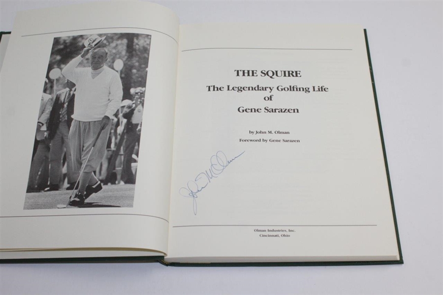 The Squire: The Legendary Golfing Life of Gene Sarazen' 1987 Book Signed by Author John M. Olman