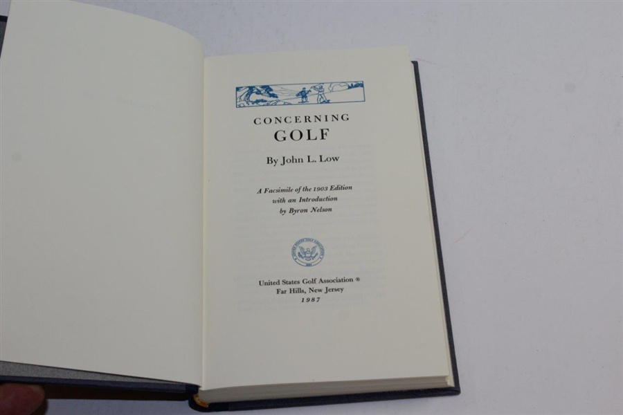 'Concerning Golf' 1987 USGA Reprint Book by John Low in Slipcase