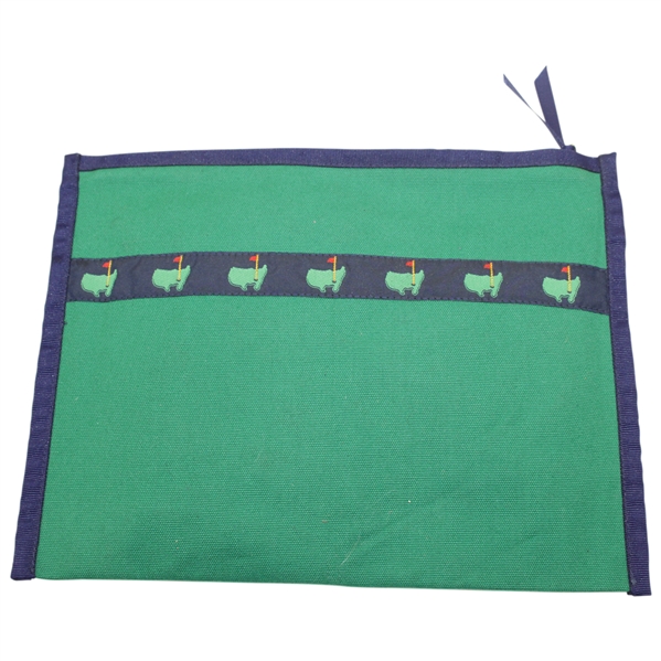 Augusta National Golf Club Masters Logo Green & Blue Zip Bag