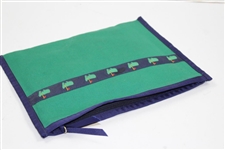 Augusta National Golf Club Masters Logo Green & Blue Zip Bag