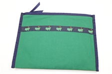Augusta National Golf Club Masters Logo Green & Blue Zip Bag