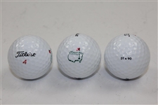 Dozen Masters Tournament Logo Titleist DT90 Golf Balls in Box