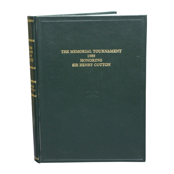 1989 The Memorial Tournament Ltd Ed Book Honoring & Dedicated to Sir Henry Cotton # out of 200