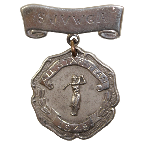 1948 SJVWGA Sterling Silver "All Star Team" Medal & Bar Pin - Unknown W G Association