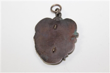 Circa 1890's Ornate Uninscribed Shield Medal by John Frick with Inset Golfer