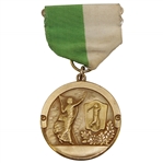 1951 Sentinel Jr. Golf Tournament Runner-Up Med with Bar Pin & Green/White Ribbon