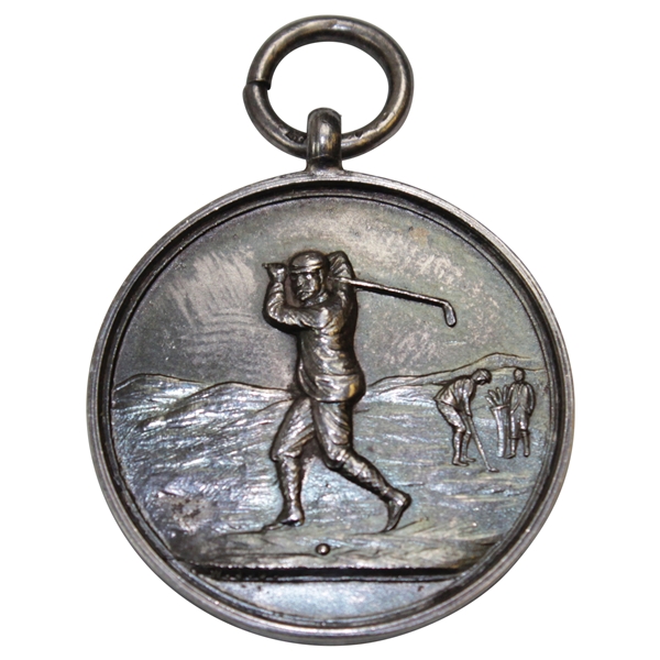 Sterling Decorative Uninscribed Golf Medal with Rink Hallmarked 1928
