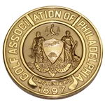 Circa 1980s Golf Association of Philadelphia 24k Gold Plated Uninscribed Medallion