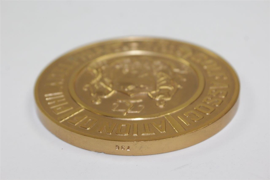 Circa 1980's Golf Association of Philadelphia 24k Gold Plated Uninscribed Medallion