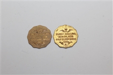 Two 1951 Fashion Academy Award Medals Honoring Burke Golf, Inc. - Golf Clubs Since 1910