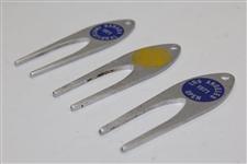 Charles Coody's Three 1971 Contestant Divot Tools - Sahara Invitational, Williams San Diego, & Los Angeles Open