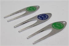 Charles Coody's Three 1971 Contestant Divot Tools - Kaiser International, Doral Eastern Open, & Colonial National
