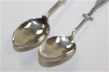 1932 Priory Golf Club Sterling/Enamel English Golf Spoon & 1962 Sterling English Golf Spoon