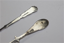 1932 Priory Golf Club Sterling/Enamel English Golf Spoon & 1962 Sterling English Golf Spoon