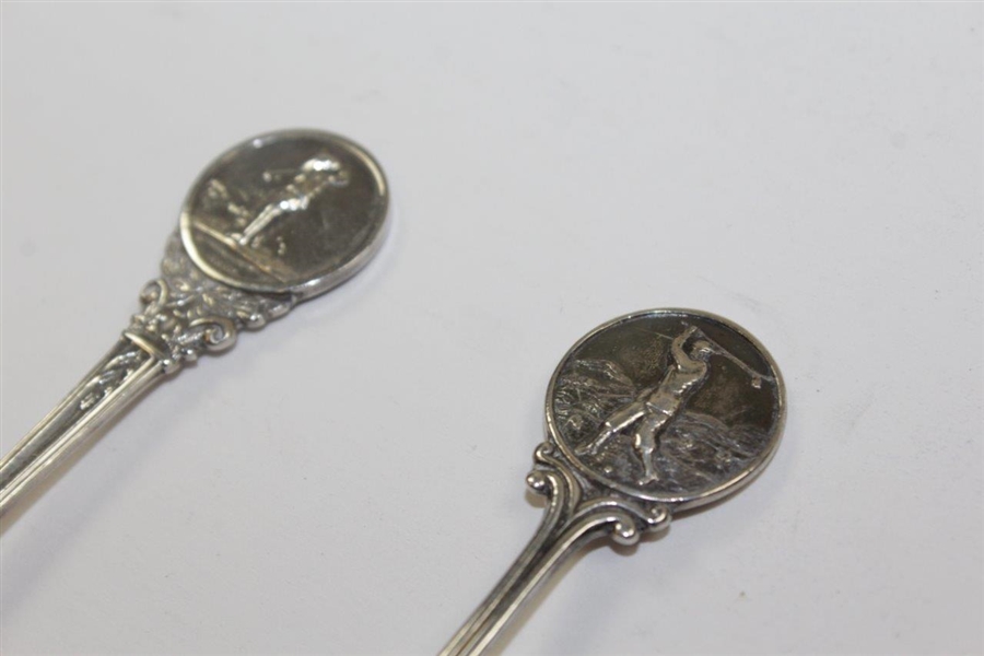 Sterling Silver English St. Melyd Golf Club Spoon & Sterling Golf Spoon