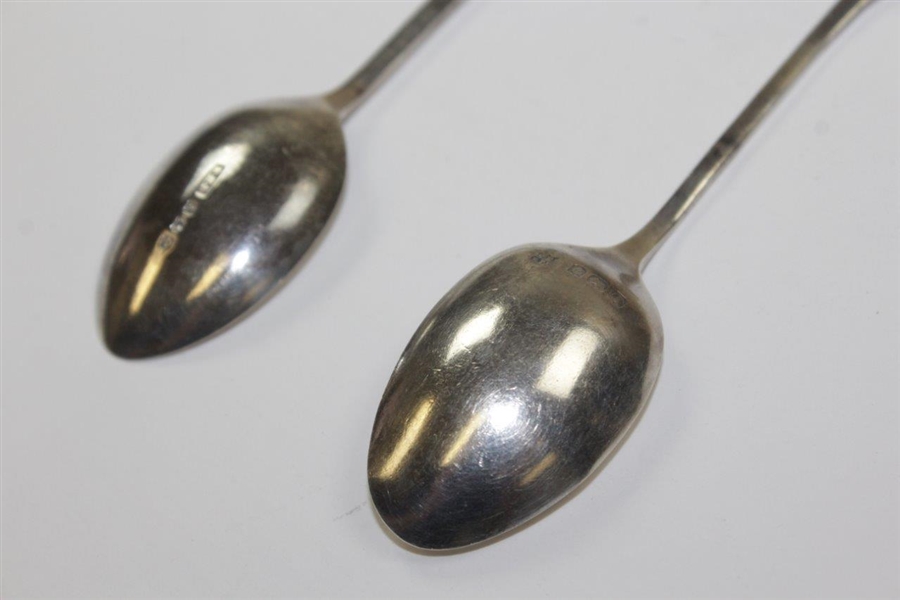 Sterling Silver English St. Melyd Golf Club Spoon & Sterling Golf Spoon