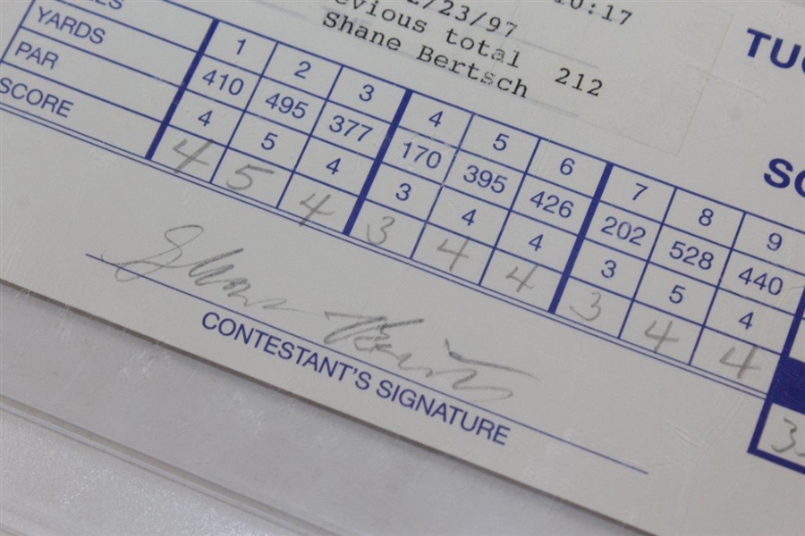 David Duval & Shane Bertsch Signed 1997 Scorecards PSA/DNA Authentic Auto 83403464