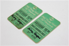 Pair of Billy Casper Signed 1967 Carling World Championship Saturday Tickets JSA ALOA