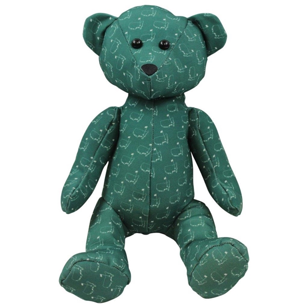 Masters Tournament Commemorative Green Cooperstown Bear with Signature Logo Print