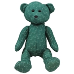 Masters Tournament Commemorative Green Cooperstown Bear with Signature Logo Print