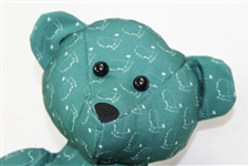 Masters Tournament Commemorative Green Cooperstown Bear with Signature Logo Print