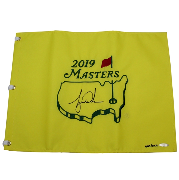 Tiger Woods Signed 2019 Masters Ltd Ed Embroidered Flag #685/1000 #BAM150140