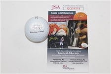 Hideki Matsuyama Signed Masters Logo Golf Ball JSA #QQ38501