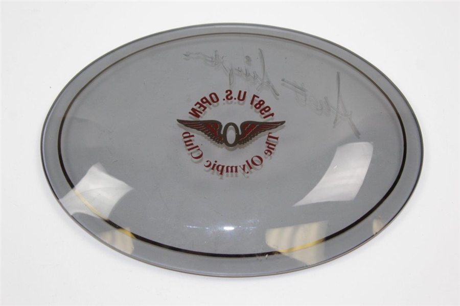 Scott Simpson Signed 1987 US Open at The Olympic Club Glass Dish