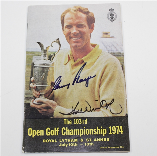 Gary Player & Tom Weiskopf Signed 1974 OPEN Championship at Royal Lytham JSA ALOA