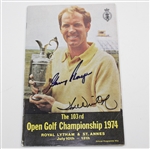 Gary Player & Tom Weiskopf Signed 1974 OPEN Championship at Royal Lytham JSA ALOA