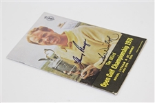 Gary Player & Tom Weiskopf Signed 1974 OPEN Championship at Royal Lytham JSA ALOA