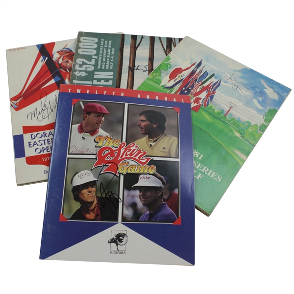Paul Azinger, Mike Hill, Mike Souchak & Bill Rogers Signed Various Golf Programs JSA ALOA