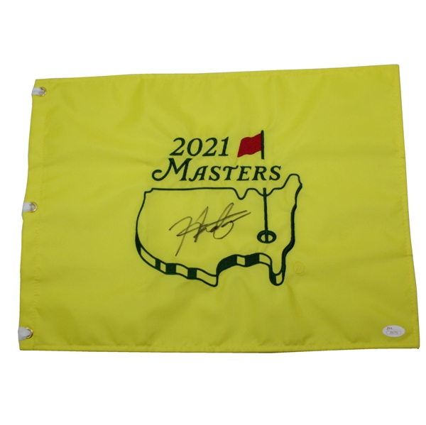 Hideki Matsuyama Signed 2021 Masters Embroidered Flag JSA #Z91751