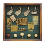 Classic Bobby Jones with Heads & Golf Balls Reproduction Presentation Piece