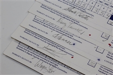 Trevino & others Signed 1989 Bank of Boston Classic Official Scorecards JSA ALOA