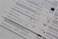 Calcavecchia & others Signed 1989 Bank of Boston Classic Official Scorecards JSA ALOA
