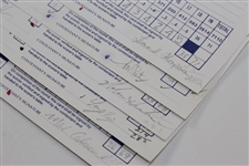 Calcavecchia & others Signed 1989 Bank of Boston Classic Official Scorecards JSA ALOA