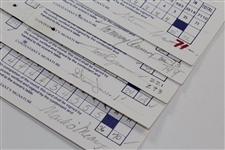 O'Meara & others Signed 1989 Bank of Boston Classic Official Scorecards JSA ALOA