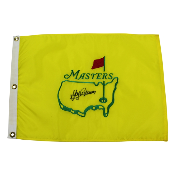 Gay Brewer Signed Undated Masters Par-Aide Embroidered Flag - Charles Coody Collection JSA ALOA