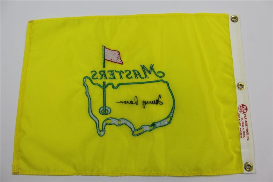 Tommy Aaron Signed Undated Masters Par-Aide Embroidered Flag - Charles Coody Collection JSA ALOA