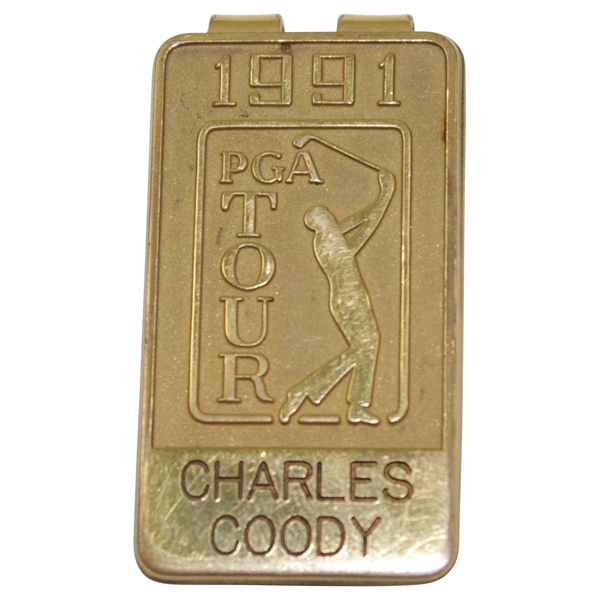Charles Coody's Personal 1991 PGA Tour Money Clip/Badge